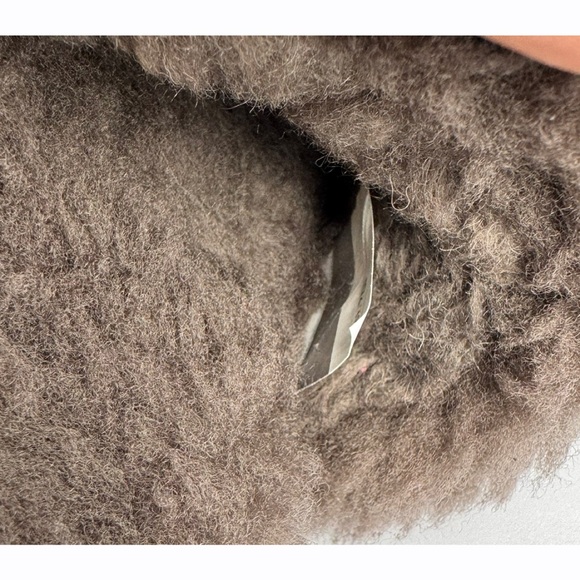 UGG Women's Gray Cozetta Plush Shearling‎ Slide Sandals Size 6 - Picture 11 of 12